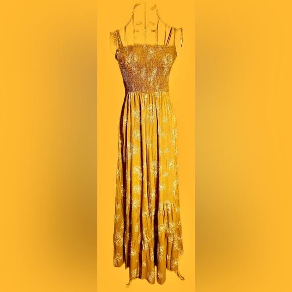 Only 1 Left: NWT Ces Femme Trendy Wide Leg Camel Boho Jumpsuit, 100% Rayon, Med - Picture 8 of 16